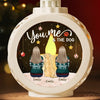 Have A Pawesome Holiday Season - Couple Personalized Custom Candlelight Lantern Ornament - Christmas Gift For Husband Wife, Anniversary, Pet Owners, Pet Lovers