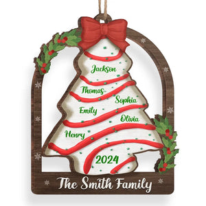 Every Christmas Tree Is A Treasure Trove Of Memories - Family Personalized Custom Ornament - Wood Custom Shaped - Christmas Gift For Family Members