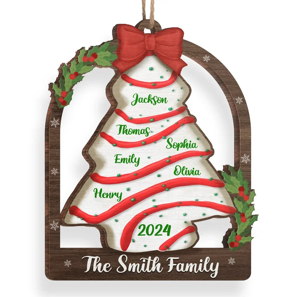 Every Christmas Tree Is A Treasure Trove Of Memories - Family Personalized Custom Ornament - Wood Custom Shaped - Christmas Gift For Family Members