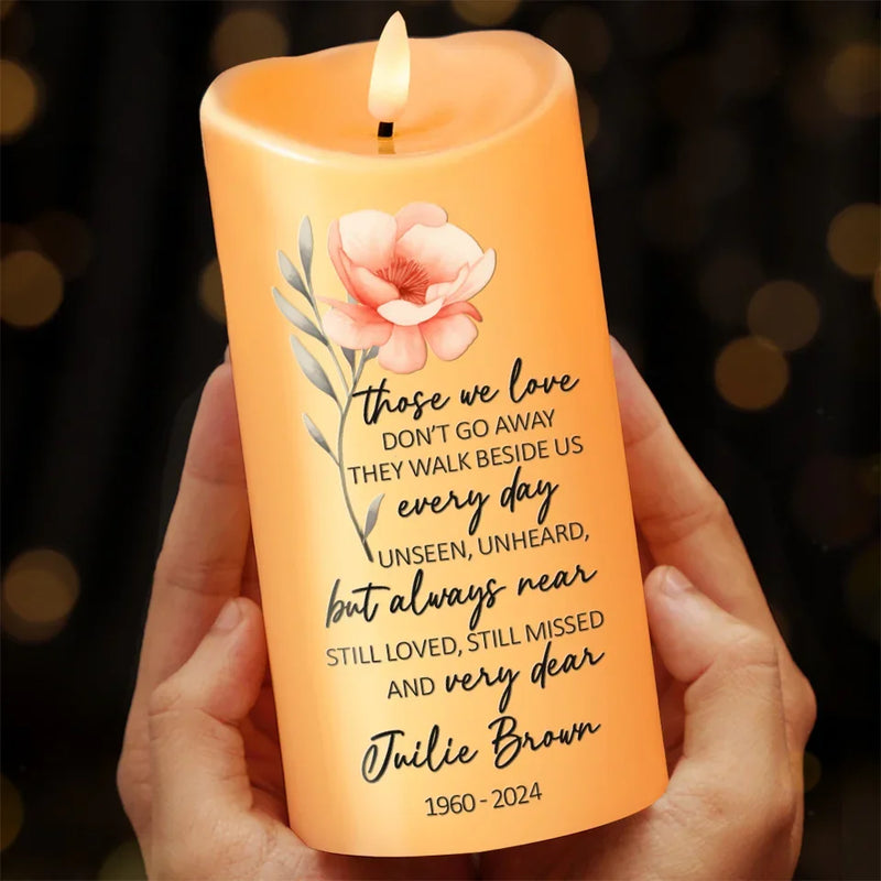 In Our Memory, You Are Always Near - Memorial Personalized Custom LED Candle - Sympathy Gift, Christmas Gift For Family Members