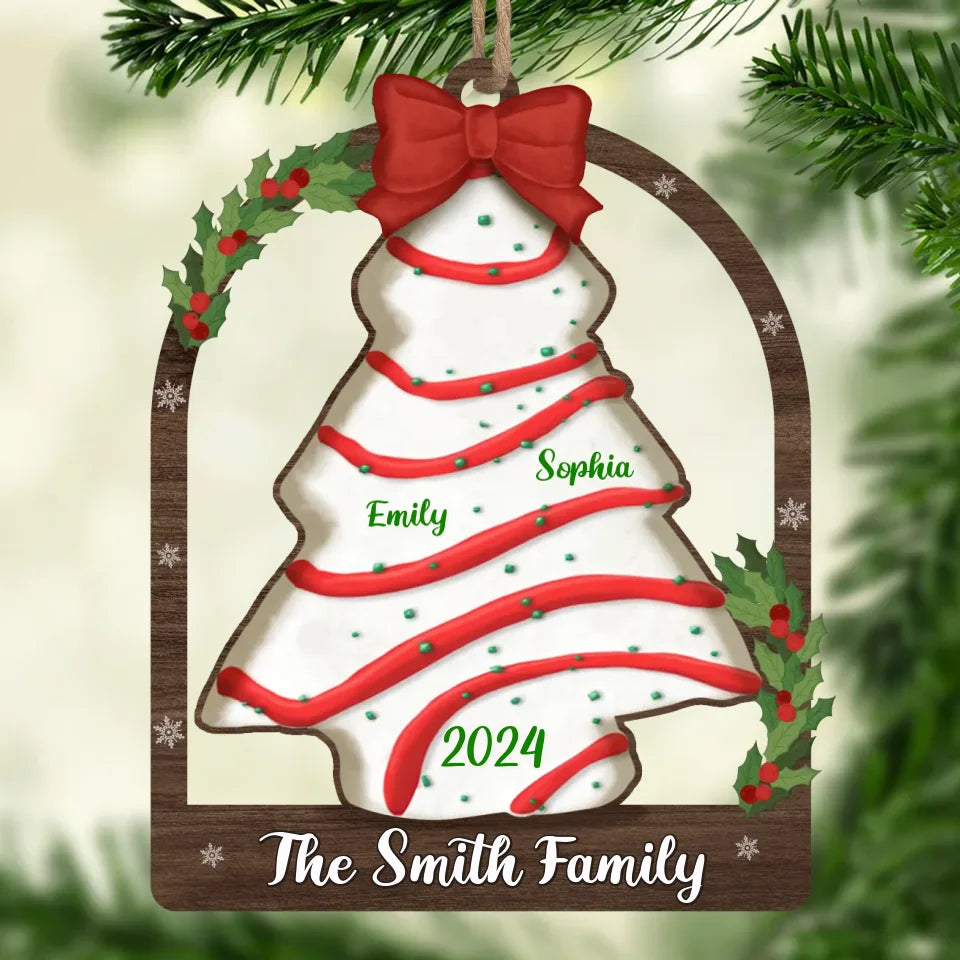 Every Christmas Tree Is A Treasure Trove Of Memories - Family Personalized Custom Ornament - Wood Custom Shaped - Christmas Gift For Family Members