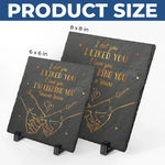 From Our First Kiss Till Our Last Breath - Couple Personalized Custom Square Shaped Stone With Stand - Christmas Gift For Husband Wife, Anniversary, First Christmas