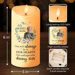 Custom Photo Our Unforgettable Shining Star - Memorial Personalized Custom LED Candle - Sympathy Gift, Christmas Gift For Family Members