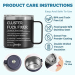 You Make Every Task Look So Effortless And Easy - Coworker Personalized Custom 14oz Stainless Steel Tumbler With Handle - Gift For Coworkers, Work Friends, Colleagues