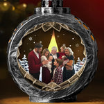 Custom Photo Christmas Keeps Us All Sticking Together - Family Personalized Custom Candlelight Lantern Ornament - Christmas Gift For Family Members