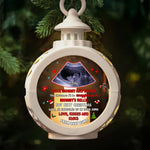 Custom Photo This Christmas I'll Be Snuggled Up In Mommy's Belly - Family Personalized Custom Candlelight Lantern Ornament - Christmas Gift For Baby Kids, Newborn Baby