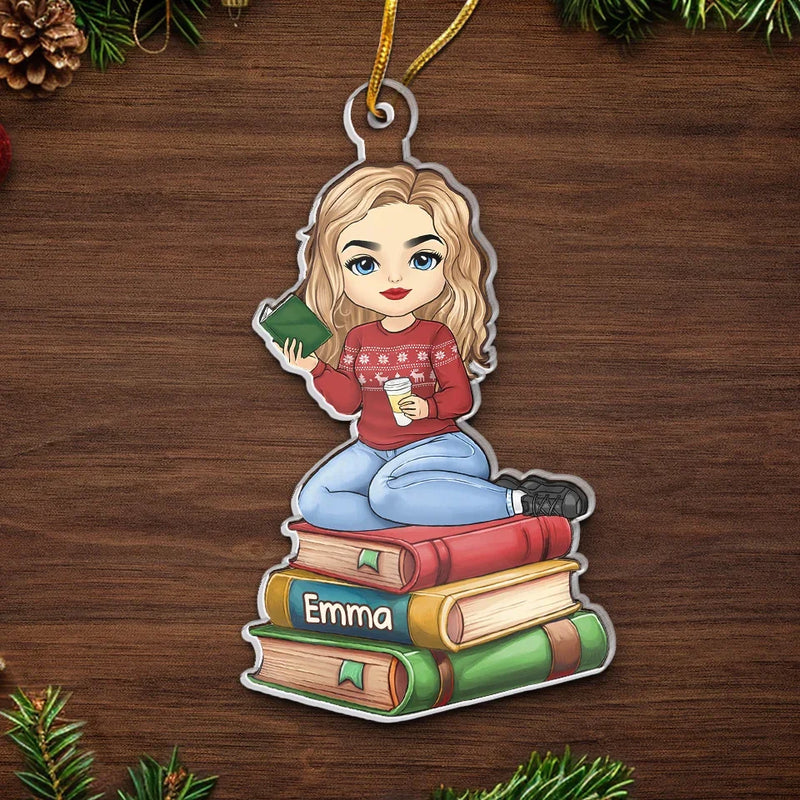 Each Book Has A Piece Of Our Spirit - Personalized Custom Ornament - Acrylic Custom Shaped - Christmas Gift For Book Lovers