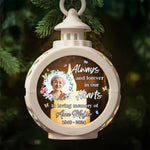 Custom Photo A Silent Thought, A Quiet Prayer - Memorial Personalized Custom Candlelight Lantern Ornament - Sympathy Gift, Christmas Gift For Family Members