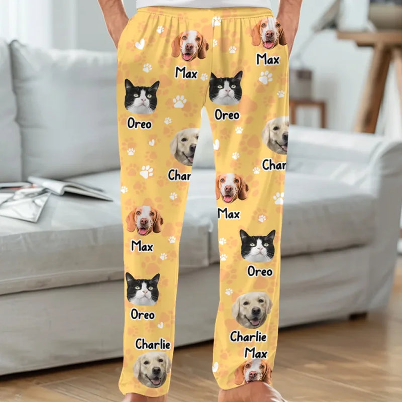 Custom Photo My Pet, My Therapist - Dog & Cat Personalized Custom Pajama Pants - Christmas Gift For Pet Owners, Pet Lovers