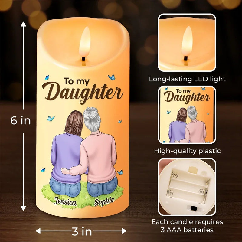 Always Remember You Are Braver Than You Believe - Family Personalized Custom LED Candle - Christmas Gift For Mom, Daughter