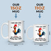 I May Look Calm But In My Head I've Pecked You Three Times - Friend Personalized Custom Mug - Christmas Gift For Best Friends, Sisters, Family Members, Coworkers