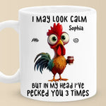 Custom Name Funny Chicken Humor Gifts - Personalized Mugs