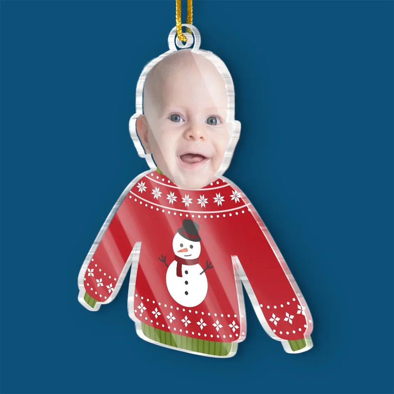 Custom Photo Santa’s Little Helper - Family Personalized Custom Ornament - Acrylic Custom Shaped - Christmas Gift For Baby Kids, Newborn Baby, First Christmas