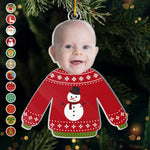 Custom Photo Santa’s Little Helper - Family Personalized Custom Ornament - Acrylic Custom Shaped - Christmas Gift For Baby Kids, Newborn Baby, First Christmas