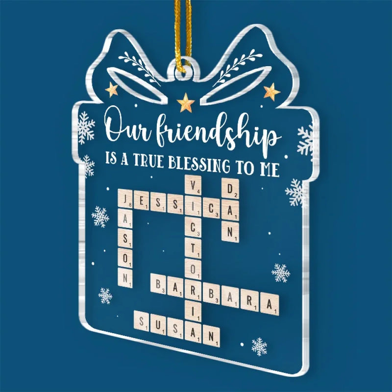 Partners In Crime And In Fun - Bestie Personalized Custom Ornament - Acrylic Custom Shaped - Christmas Gift For Best Friends, BFF, Sisters