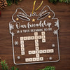Partners In Crime And In Fun - Bestie Personalized Custom Ornament - Acrylic Custom Shaped - Christmas Gift For Best Friends, BFF, Sisters