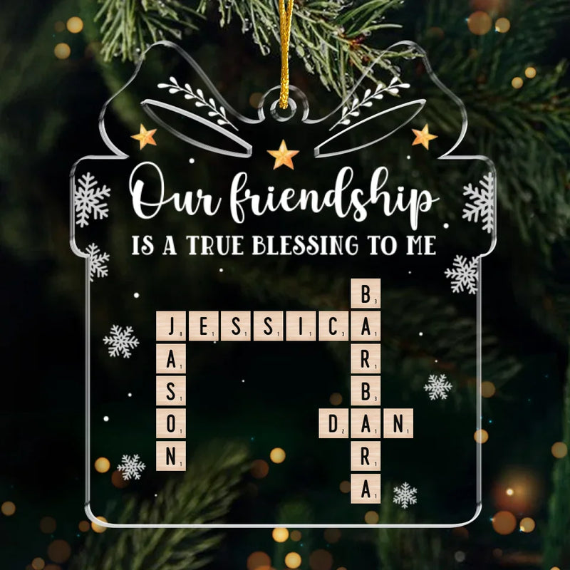 Partners In Crime And In Fun - Bestie Personalized Custom Ornament - Acrylic Custom Shaped - Christmas Gift For Best Friends, BFF, Sisters
