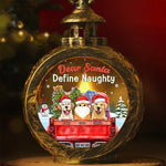 Custom Name Funny Christmas Dog Gifts for Dog Lovers - Personalized Candlelight Lantern Ornament