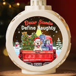 Custom Name Funny Christmas Dog Gifts for Dog Lovers - Personalized Candlelight Lantern Ornament