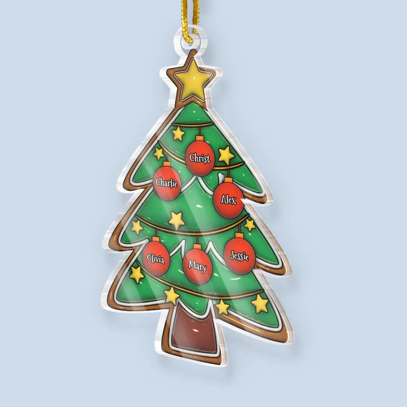 Family Shines Brightest When We Are Together - Family Personalized Custom 3D Inflated Effect Printed Ornament - Acrylic Custom Shaped - Christmas Gift For Family Members