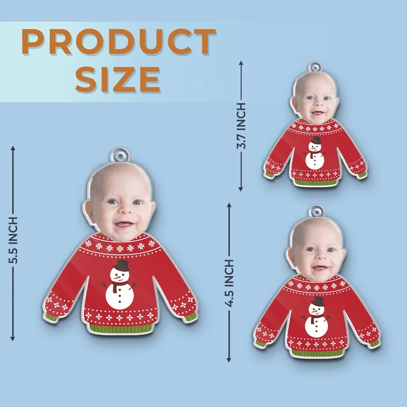 Custom Photo Santa’s Little Helper - Family Personalized Custom Ornament - Acrylic Custom Shaped - Christmas Gift For Baby Kids, Newborn Baby, First Christmas