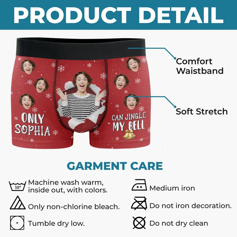 Custom Photo Good Vibes Come From Comfort And Laughter - Funny Personalized Custom Boxer Briefs, Men's Boxers - Christmas Gift For Boyfriend, Husband, Anniversary