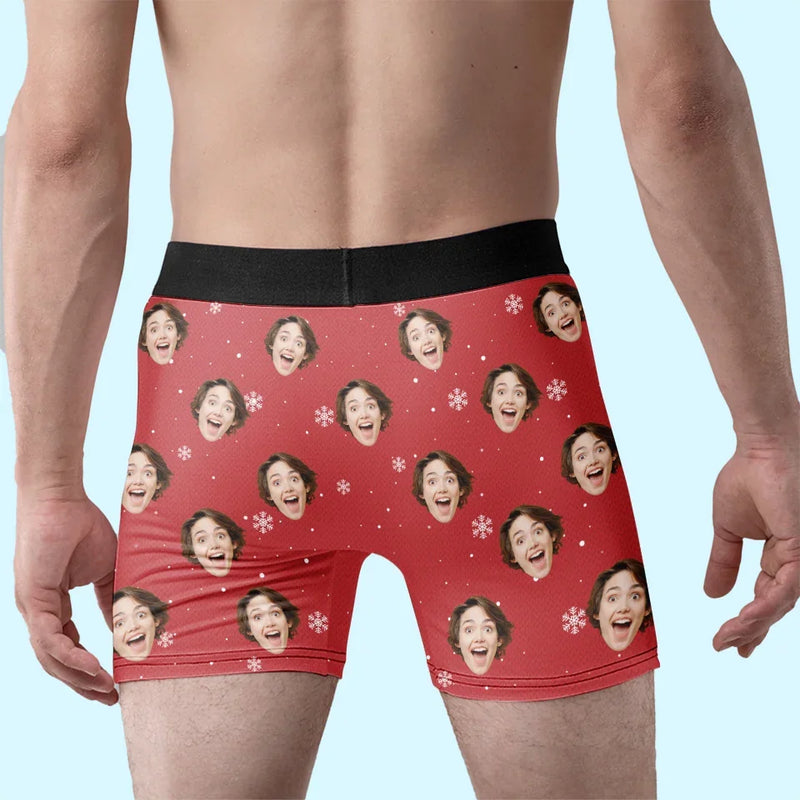 Custom Photo Only You Can Play With My Balls - Funny Personalized Custom Boxer Briefs, Men's Boxers - Christmas Gift For Boyfriend, Husband, Anniversary