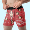 Custom Photo Only You Can Play With My Balls - Funny Personalized Custom Boxer Briefs, Men's Boxers - Christmas Gift For Boyfriend, Husband, Anniversary