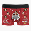 Custom Photo Good Vibes Come From Comfort And Laughter - Funny Personalized Custom Boxer Briefs, Men's Boxers - Christmas Gift For Boyfriend, Husband, Anniversary