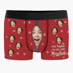 Custom Photo Only You Can Play With My Balls - Funny Personalized Custom Boxer Briefs, Men's Boxers - Christmas Gift For Boyfriend, Husband, Anniversary