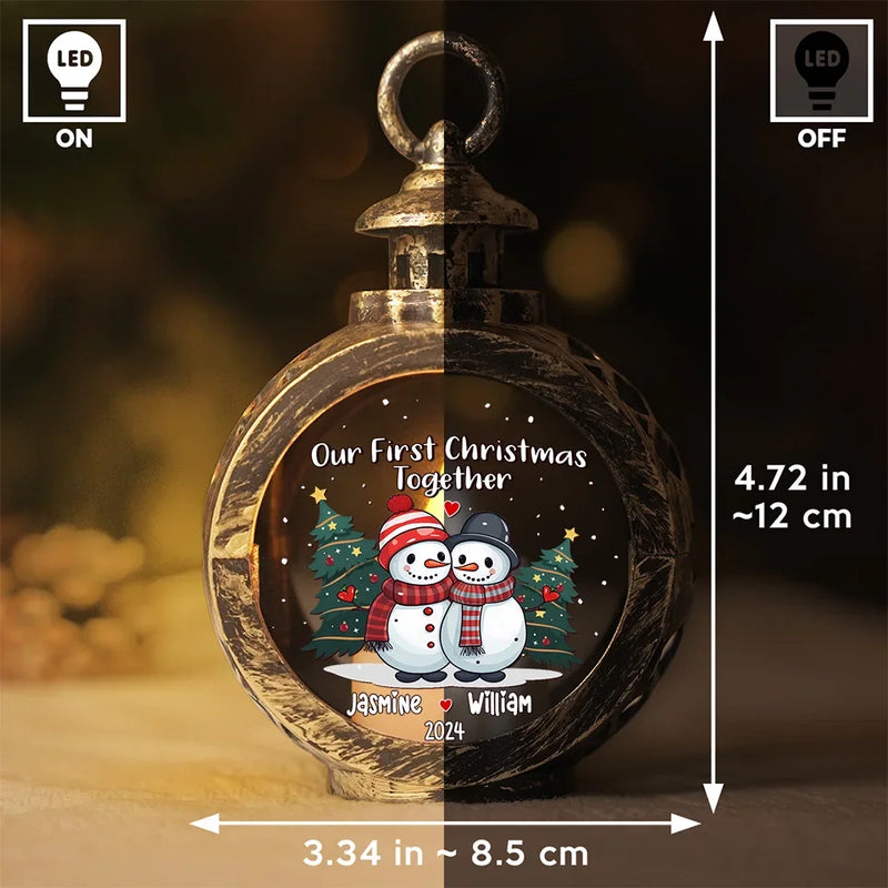 New Traditions, Endless Love - Couple Personalized Custom Candlelight Lantern Ornament - Christmas Gift For Husband Wife, Anniversary, First Christmas