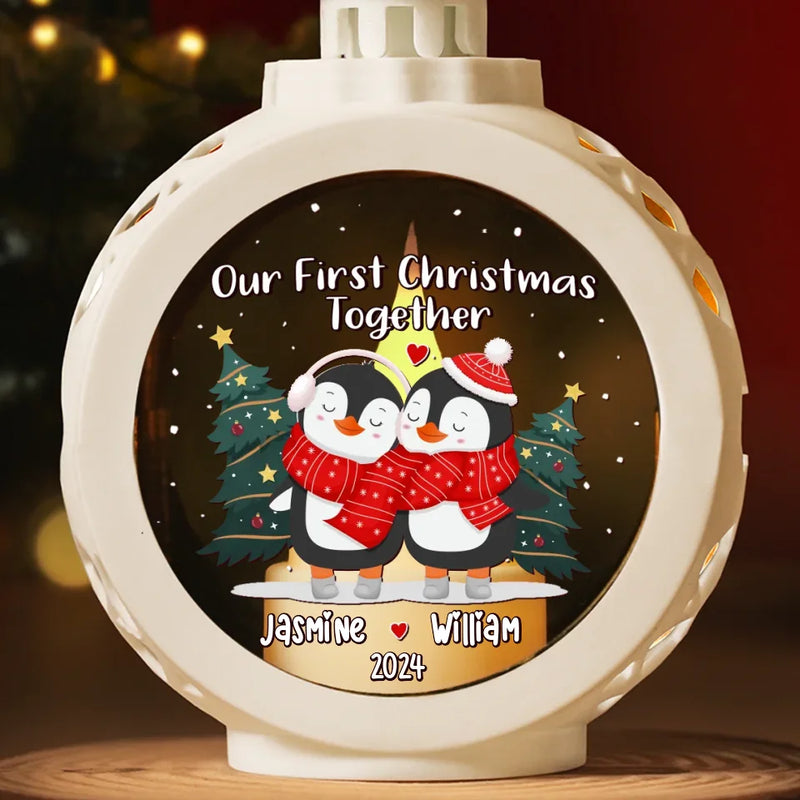 New Traditions, Endless Love - Couple Personalized Custom Candlelight Lantern Ornament - Christmas Gift For Husband Wife, Anniversary, First Christmas
