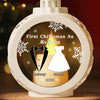 Two Hearts One Journey Filled With Love - Couple Personalized Custom Candlelight Lantern Ornament - Christmas Gift For Husband Wife, Anniversary, LGBTQ+