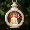 Wrapped In Love And Holiday Cheer - Family Personalized Custom Candlelight Lantern Ornament - Christmas Gift For Family Members, First Christmas