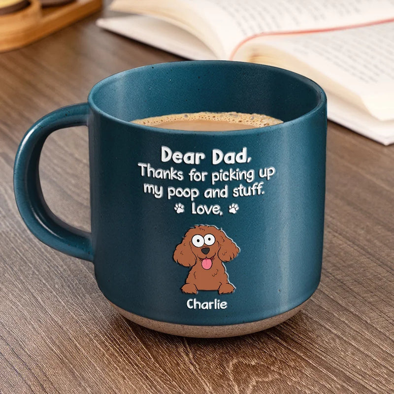 A Little Peek From A Big Heart - Dog Personalized Custom Printed Pottery Mug - Gift For Pet Owners, Pet Lovers