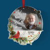 Custom Photo You Never Walk Alone - Memorial Personalized Custom Mirrored Acrylic Ornament - Sympathy Gift, Christmas Gift For Family Members