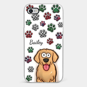 My Prints Follow Every Places You Go - Dog & Cat Personalized Custom 3D Inflated Effect Printed Clear Phone Case - Gift For Pet Owners, Pet Lovers