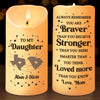 Always Remember You Are Stronger Than You Seem - Family Personalized Custom LED Candle - Christmas Gift For Mom, Daughter