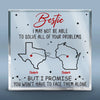Miles Apart, But Forever Connected - Bestie Personalized Custom Square Shaped Acrylic Plaque - Gift For Best Friends, BFF, Sisters