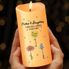 Your Smile Fills My Heart With Joy Every Day - Family Personalized Custom LED Candle - Christmas Gift For Mom, Daughter