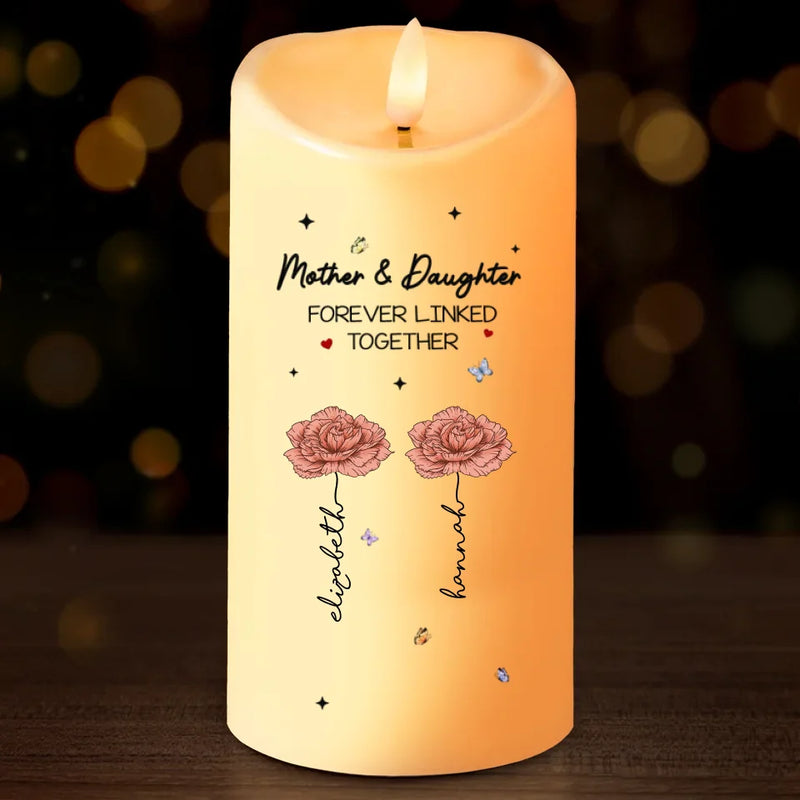Your Smile Fills My Heart With Joy Every Day - Family Personalized Custom LED Candle - Christmas Gift For Mom, Daughter