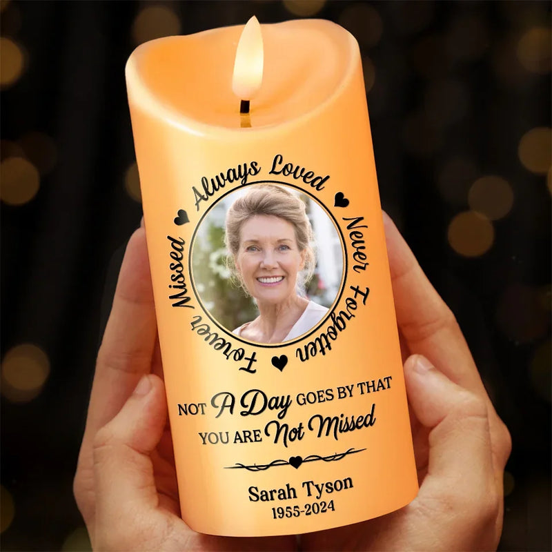 Custom Photo We Miss You And Love You Always - Memorial Personalized Custom LED Candle - New Arrival, Christmas Gift, Sympathy Gift For Family Members AMZ