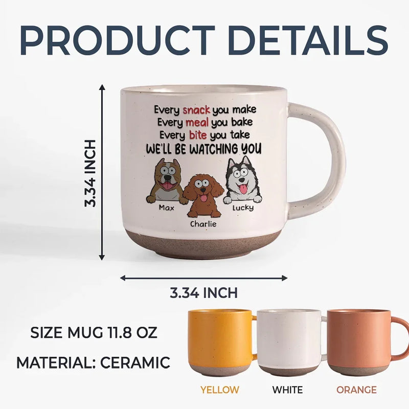 Pawsitively In Love With My Four-Legged Bestie - Dog & Cat Personalized Custom Printed Pottery Mug - Gift For Pet Owners, Pet Lovers