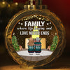 Family Where Life Begins And Love Never Ends - Family Personalized Custom Candlelight Lantern Ornament - Christmas Gift For Family Members