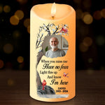 Custom Photo The Light Of Memories Guides Us Forward - Memorial Personalized Custom LED Candle - Sympathy Gift, Christmas Gift For Family Members