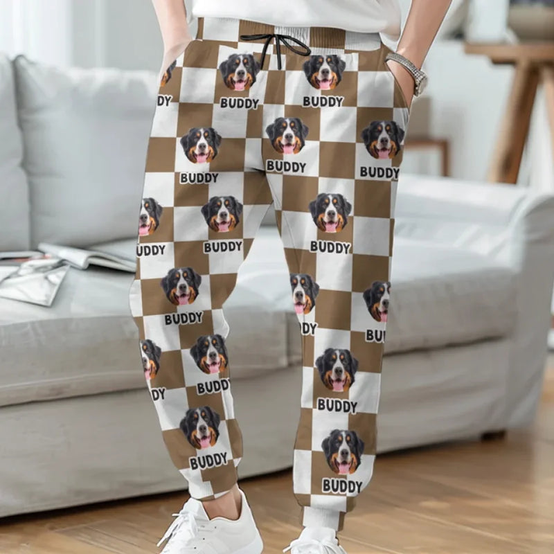 Custom Photo Santa Paws Is Coming To Town - Dog & Cat Personalized Custom Unisex Sweatpants - Christmas Gift For Pet Owners, Pet Lovers