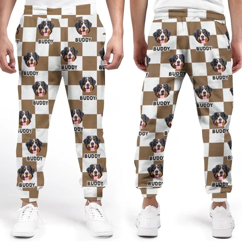 Custom Photo Santa Paws Is Coming To Town - Dog & Cat Personalized Custom Unisex Sweatpants - Christmas Gift For Pet Owners, Pet Lovers