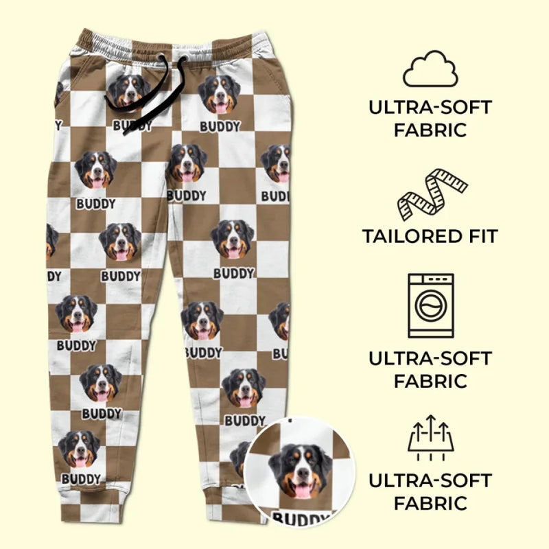Custom Photo Santa Paws Is Coming To Town - Dog & Cat Personalized Custom Unisex Sweatpants - Christmas Gift For Pet Owners, Pet Lovers