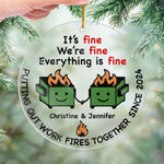 Everything Is Fine - Friend Personalized Custom Ornament - Acrylic Custom Shaped - Best Friends, Family Members, Coworkers