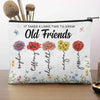 Flowers Are Like Friends, They Bring Color To Your World - Bestie Personalized Custom Cosmetic Bag - Gift For Best Friends, BFF, Sisters